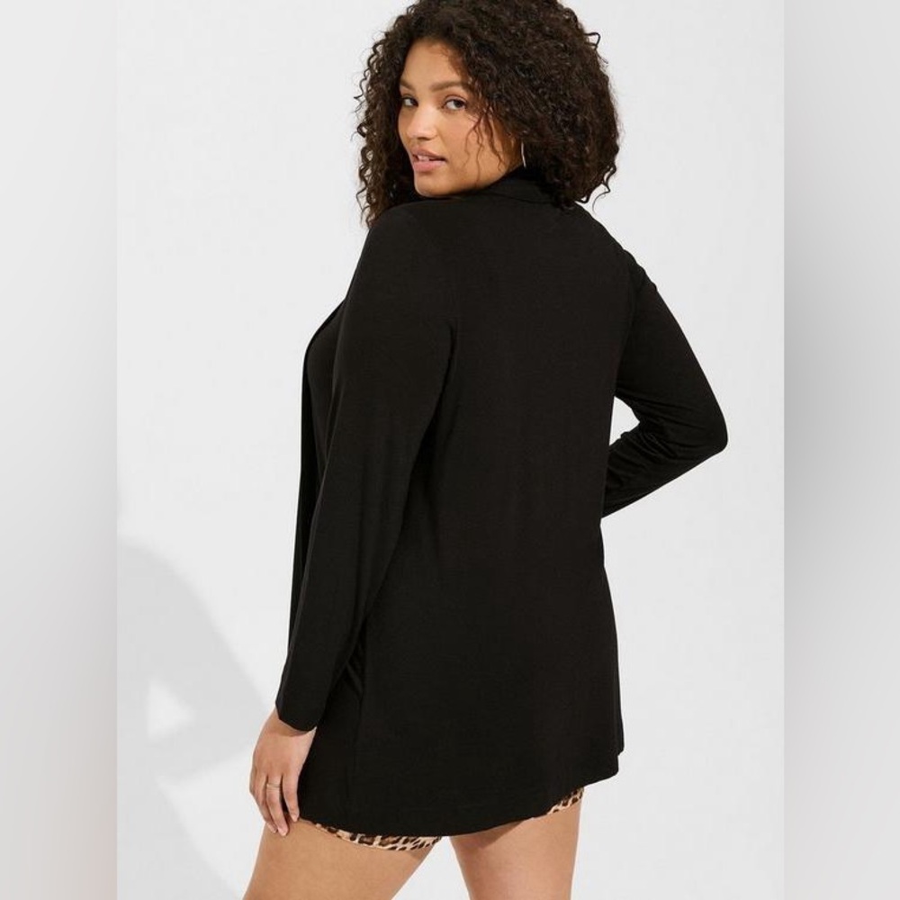 NWT Torrid Super Soft Cardigan Straight Front, Size 0 (L/12), Black - Picture 4 of 10